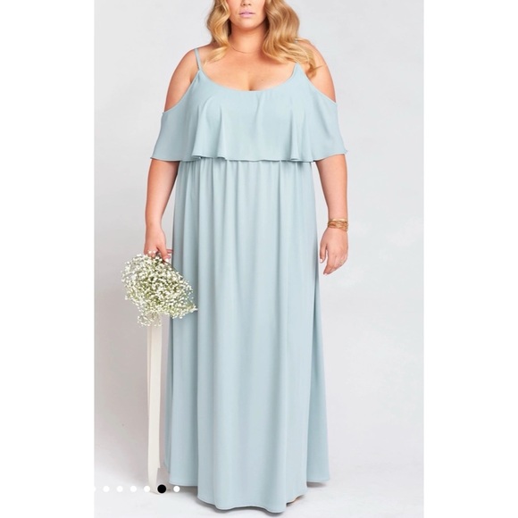 NWT SHOW ME YOUR MUMU Caitlin Ruffle Maxi Formal / Bridesmaid dress